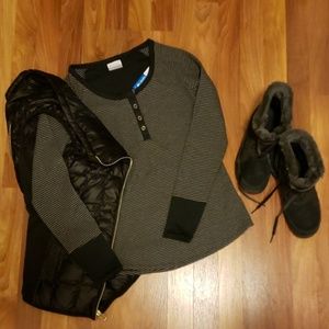 Columbia Thermal Henley Black & Gray